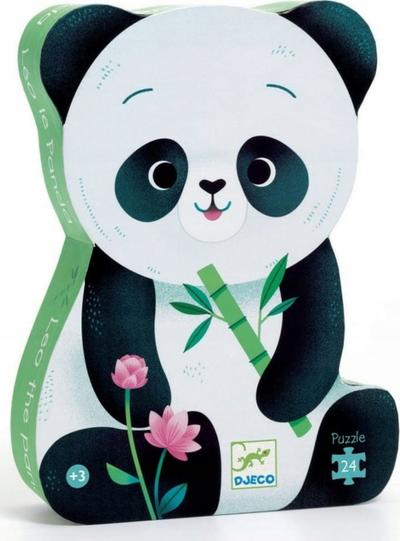 Puzëll për kalamaj Djeco Leo the Panda, 24 copa, karton i mirë, shumëngjyrësh