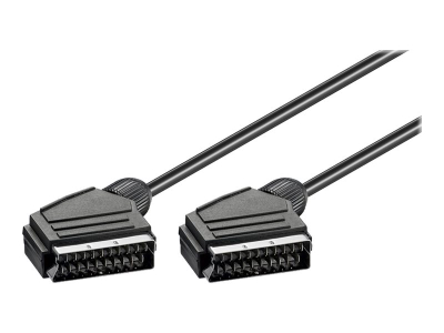 Kabllo Goobay SCART, 3 m, 21 pin, e zezë