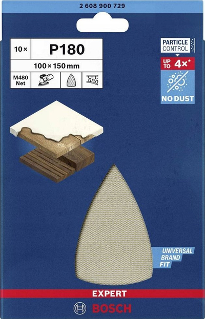 Letër zmerile Bosch Expert M480 2608900727, 120 grit, 150x100mm, bezhë