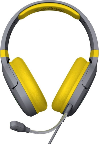 Kufje gaming me kabllo OTL Technologies Pokémon Pikachu PK0862 Pro G1, për PC edhe konzola, gri me të verdhë