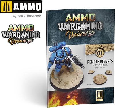 Libër modelizmi Ammo by MIG Wargaming Universe Book 01 Remote Deserts, 32 faqe, paperback, shumëgjuhësh