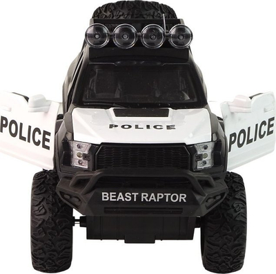 Lodër makinë policie Leantoys Raptor Off Road, 1:14, drita dhe zë, blu
