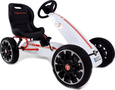 Gokart me pedale Abarth Red Ramiz, për fëmijë 3-8 vjeç, ngarkesa 25kg, i kuq