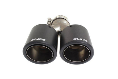 Насадка ауспух SLIDE Double Exhaust, влез 63.5mm, излез 89mm, не'рѓосувачки челик