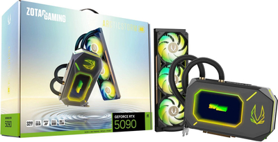 Kartë grafike Zotac Gaming GeForce RTX 5090 ArcticStorm AIO, 32GB GDDR7, RGB, gri