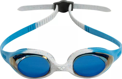 Syze noti Arena Spider Junior, xhama mirror anti fog, për kalamaj 6–12 vjeç, blu gri