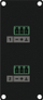 Modul lidhës Caymon CASY138/B, 2x terminal 3-pin, për kabina CASY, i zi