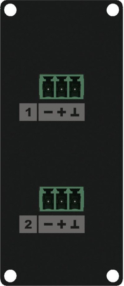 Modul lidhës Caymon CASY138/B, 2x terminal 3-pin, për kabina CASY, i zi