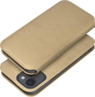 Këllëf portofol për iPhone 16 Pro Max, me dy xhepa, lëkurë eko, ngjyrë gold
