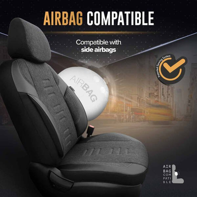 Mbulesë sediljeje Otom OT86755, tekstil, gri