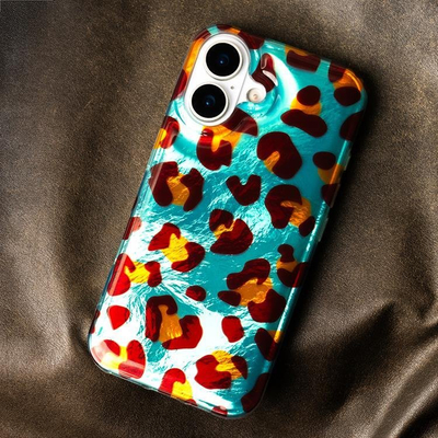 Futrollë telefoni COOLCASC Animal Print Crazy Gepard, për iPhone 17 Pro 6.3", fleksibël, shumëngjyrëshe