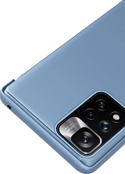 Këllëf telefoni Clear View për Realme 10, me kapak që paloset, PU, i zi
