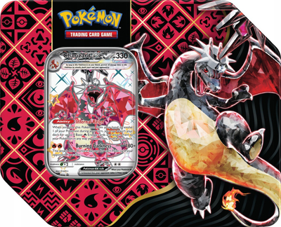 Set letra Pokemon TCG Scarlet & Violet Paldean Fates, Booster Tin, koleksionar, shumëngjyrësh