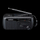 Radio emergjence portative Lenco MCR-113BK, me manivelë dhe solar, power bank 1200mAh, e zezë