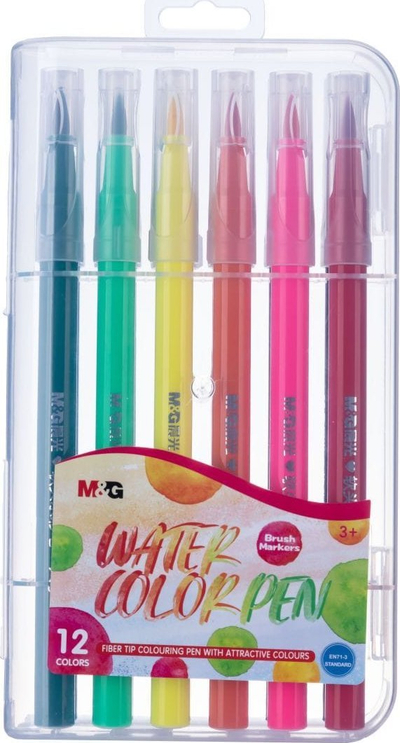 Set markera Brush Art Bandai Pastel M&amp;G, 12 ngjyra, multikolor
