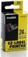 Kasetë etiketuese Casio XR 24YW1, 24mm x 8m, tekst i zi në sfond të verdhë