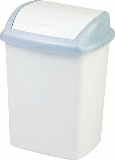 Канта за ѓубре Curver Dominik, 25L, пластика, бела со точки