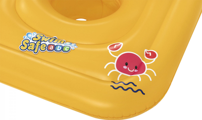 Ulese notuese për foshnje Bestway 32050 Swim Safe Step A, 76 x 76 cm, e kuqe e verdhë