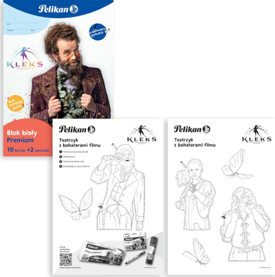Bllok vizatimi Pelikan Creative Pad A4, 180g/m², 10 fletë, i bardhë