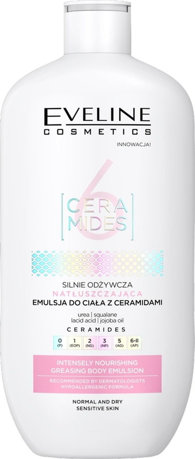 Emulsion trupi Eveline Cosmetics 6 Ceramides, për lëkurë normale dhe të thatë, 350 ml