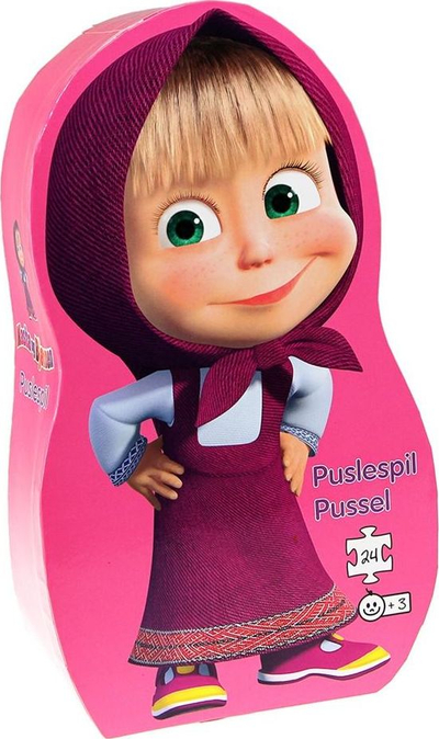 Puzzle për kalamaj Barbo Toys Masha, 24 copa, +3 vjeç, rozë