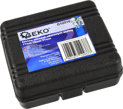 Сет глави за клуч GEKO Rusty, 3 парчиња, 17/19/21 mm, повеќебојни
