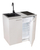 Kuzhinë kompakte Minikitchen SMK-02, pianurë me induksion, frigorifer i integruar, e bardhë