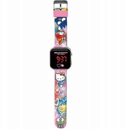Orë elektronike Hello Kitty me LED, për kalamaj, shumëngjyrëshe