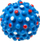 Top lodër për qen Tullo Ball Squeaker With Spikes, 11.2 cm, plastik, shumëngjyrësh