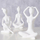 Figurinë dekorative Boltze Yoga, grua në pozë yoga, 29 cm, e bardhë