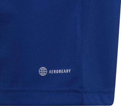 Bluzë sportive për kalamaj Adidas Entrada 22 Jsy Jr, AeroReady, 100% poliester i ricikluar, blu me të bardha