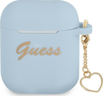 Këllëf Guess Charm Heart, AirPods 1/2, i kaltër