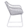 Karrige metalike RADLEY HM5300.02, wicker, e bardhë dhe gri