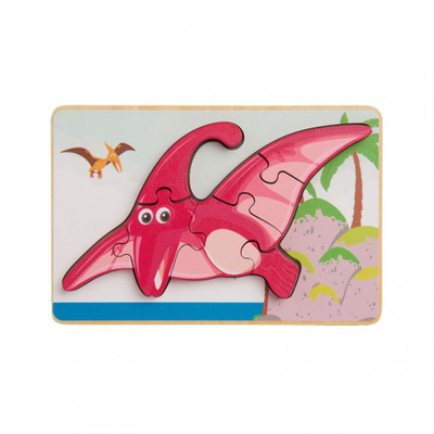 Puzzle druri pterodaktil, 8 pjesë, shumëngjyrësh