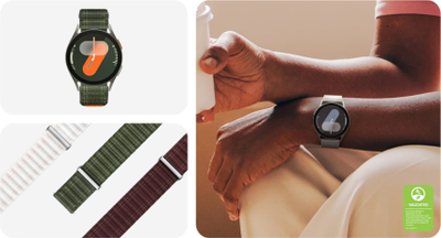 Rrip stofi Samsung Fabric Band S M, për Galaxy Watch, jeshil