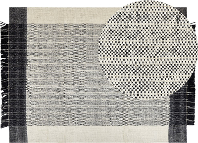 Tapet leshi Beliani KETENLI, 160 x 230 cm, bardh e zi
