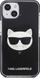 Mbrotjëse telefoni Karl Lagerfeld KLHCP13MTPECK, për iPhone 13, hardcase TPE, e zezë Choupette Head
