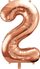 Balonë XXL folje numri 2, 86 cm, rose gold