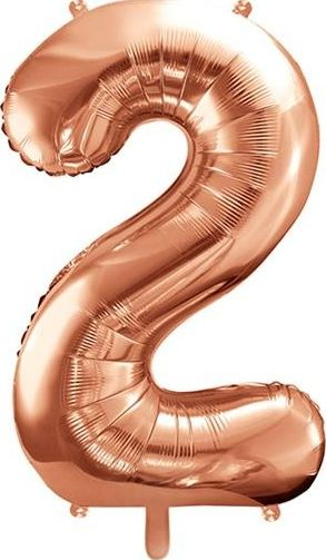 Balonë XXL folje numri 2, 86 cm, rose gold
