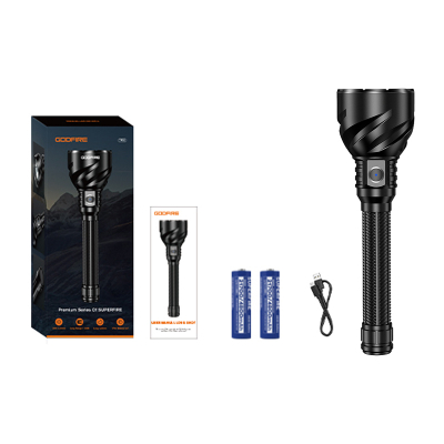 Elektrik dore Superfire TF02, 3300 lumens, 40W, power bank USB C, i zi