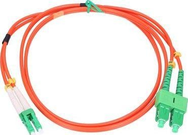 Kabllo optike Extralink Patchcord SC/APC LC/APC, MM OM2, 3m, portokalli