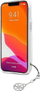 Mbulesë telefoni Guess GUHCP13SKB4GGR për iPhone 13 mini, transparente, gri me varëse
