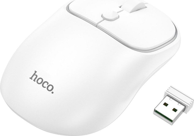Maus Hoco GM25, Bluetooth edhe me kabllo, 1600DPI, i bardhë