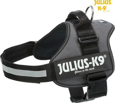 Parzmore për qen Trixie Julius-K9® Powerharness®, 2 / L – XL: 71–96 cm / 50 mm, e zezë