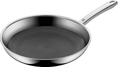 Tigan WMF Hexagon, 28cm, për soba me induksion, ngjyrë argjendtë