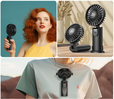 Ventilator pa kabëll Mozos F30, bateri 2400 mAh, USB C, i bardhë