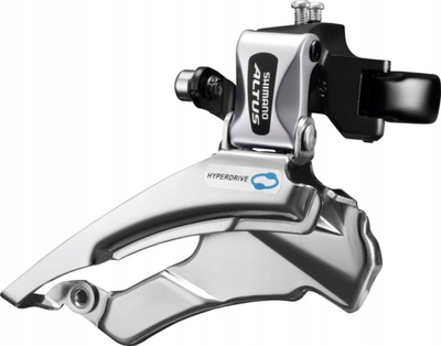 Parakambio biçiklete Shimano Altus FD M313 6, 3x 8 marsh, Down Swing, argjend e zi