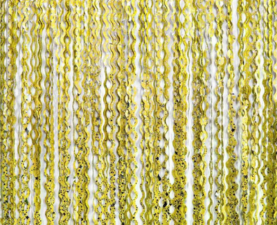 Perde dekorative Beauty &amp; Charm Curtain Spirals Stars, 100x200 cm, ngjyrë ari