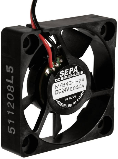 Мини аксијален вентилатор SEPA MFB40H12, 40x40x10mm, 12V DC, црн