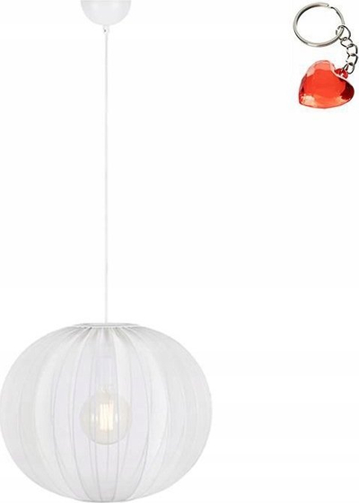 Lampë varëse Markslöjd Florence, Ø50 cm, najlon, e bardhë